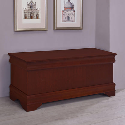 Coaster Home Furnishings - Pablo - Wood - Cedar Chest with Flip-Open Top, Lined Interior and Base Molding - Bedroom - 47-Inch - Warm Brown - 900022