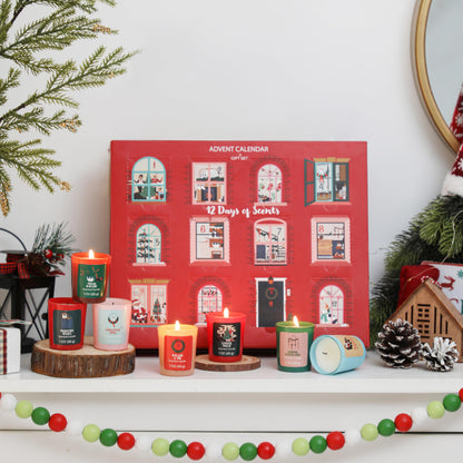 12 Days of Christmas Candles Set – Countdown Candle Advent Calendar with 12 Scented Soy Wax Candles – Christmas Candles Gifts for Women, Family, Friends, 12 Days of Xmas Gift Ideas