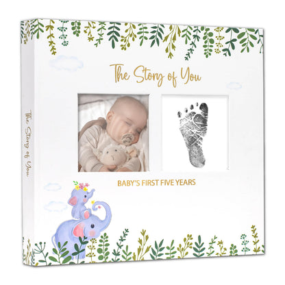 Only Zest Keepsake Baby Memory Book for Boys and Girls - First 5 Years Baby Book Journal with Photo Album - Scrapbook Kit for Milestones, Gender Neutral Gifts
