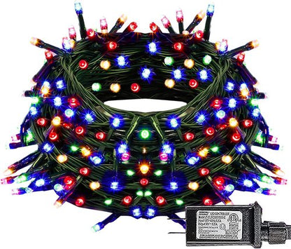 Dazzle Bright Christmas String Lights - 100 LED 33 FT Waterproof Fairy Lights | 8 Modes for Indoor & Outdoor Holiday Decor
