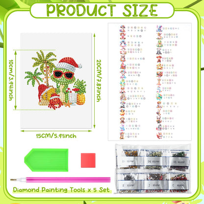 Xuhal 30 Pcs Interchangeable Diamond Art Kits DIY Holiday Seasonal Animals Diamond Paintings for Adults Rhinestone Gem Art Crafts for Easter Spring Summer Home Wall Table Decor Gifts