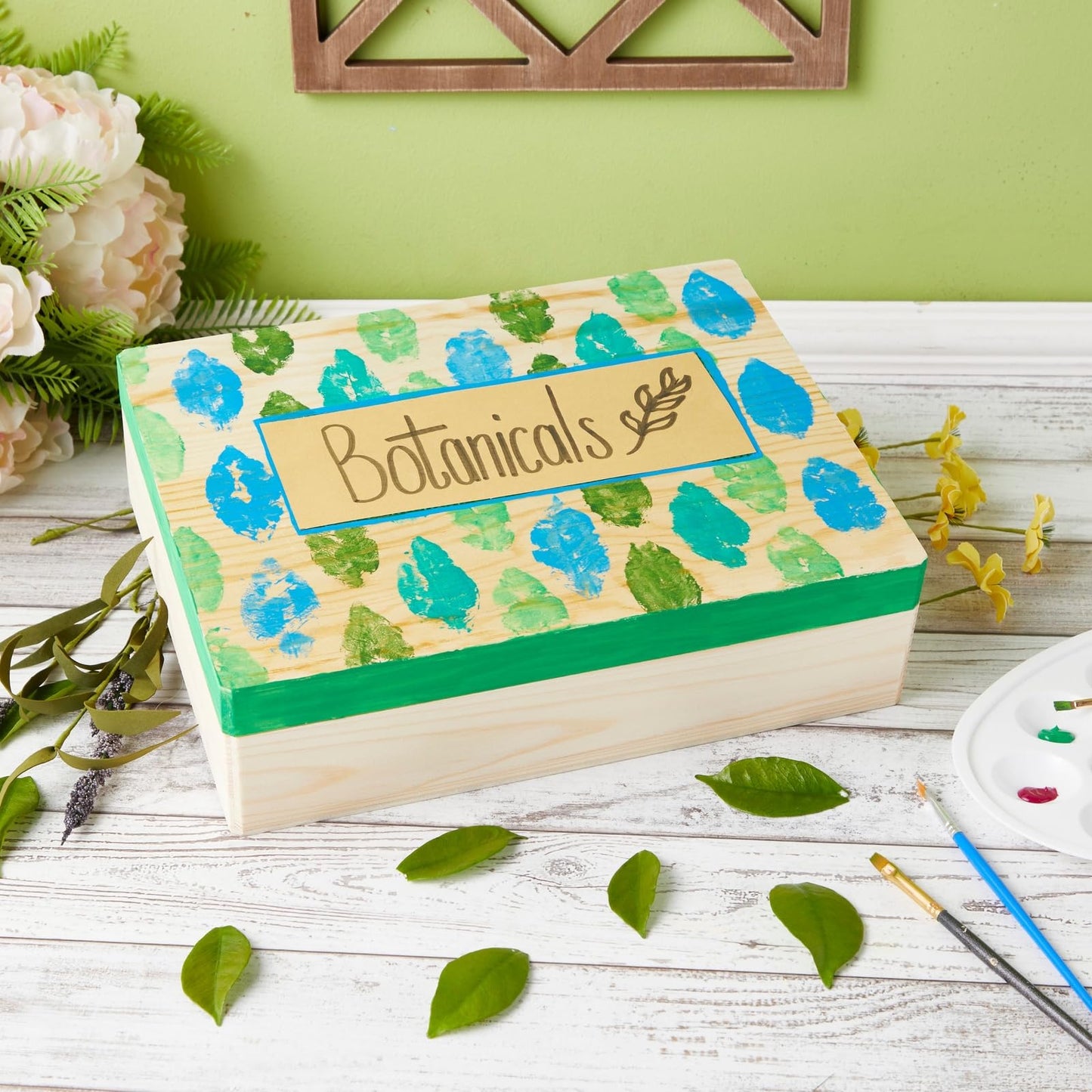 Bright Creations Unfinished Wooden Storage Box - 9 x 12 x 3.3 In, Paulownia Wood, Hinged Lid - Jewelry Box & Craft Storage - Paintable Chest for DIY Projects