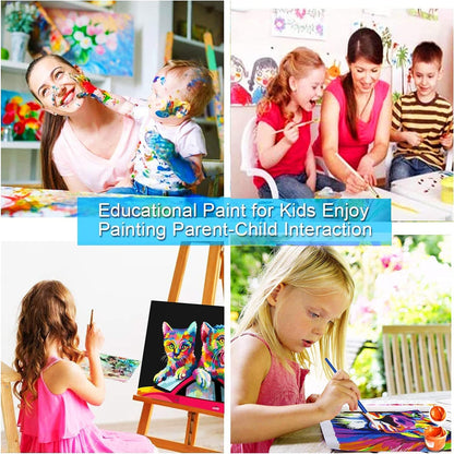 Maomaomi Paint by Numbers DIY Acrylic Painting Kit for Kids & Adults Beginner – 16" Wx20 L Color Dog Pattern