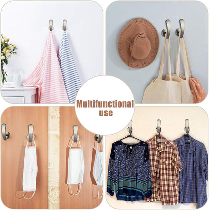 Furge 4 Pieces Curtain Holdback - Wall Mounted Hooks Drapery Tiebacks with Screws, Decorative Window Drapery Holder -