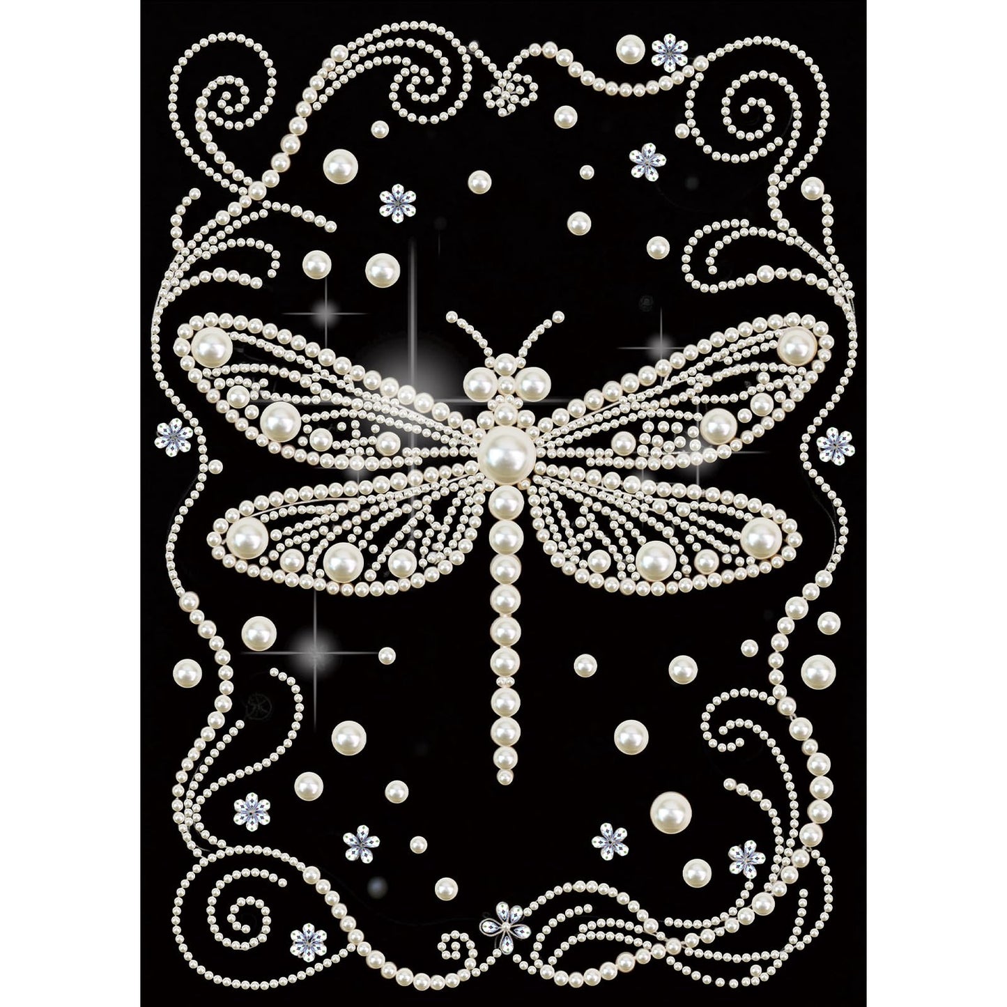 WSLWXSHM Pearl Diamond Painting Kits for Adults Dragonfly, 5D Special Shape Diamond Art Kits for Beginners, Crystal Rhinestones Diamond Painting for Home Wall Decoration Gift 12×16inch/30×40cm, Animal