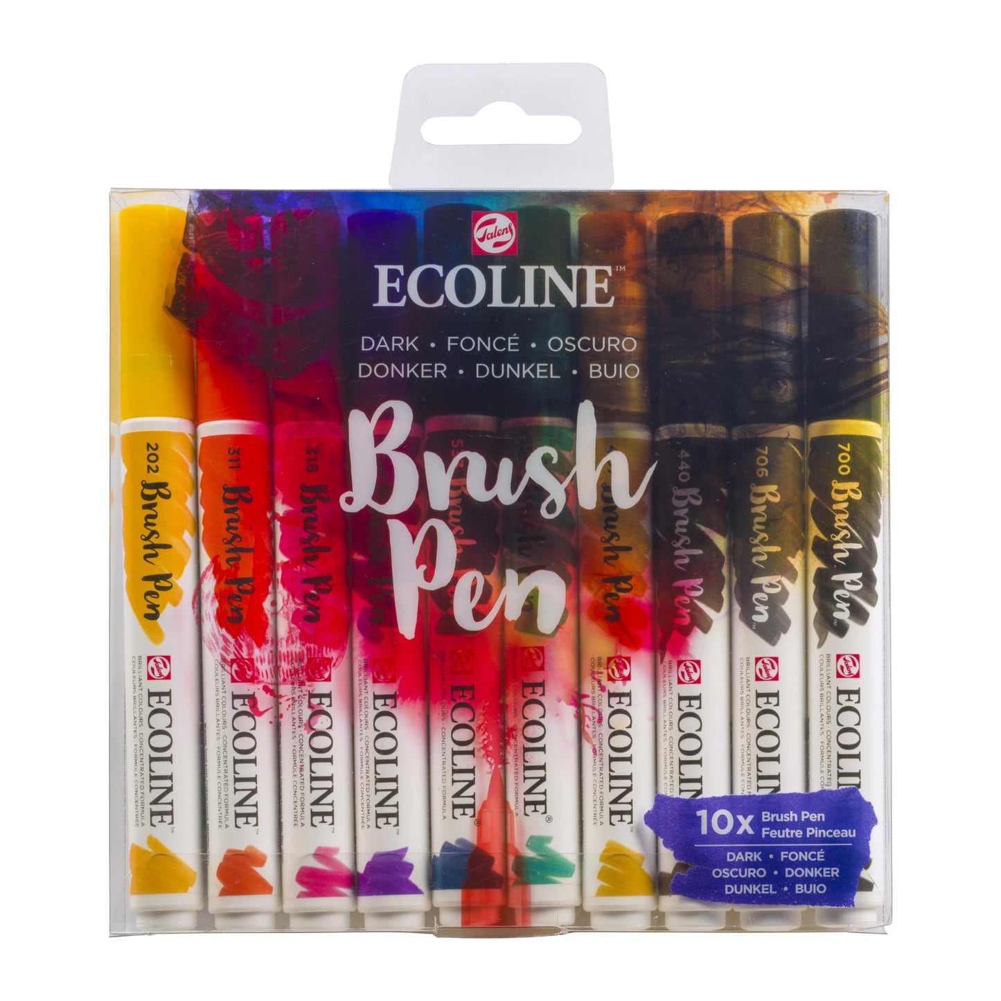 Ecoline Brush Pen Sets (10-pc. Set, Dark)