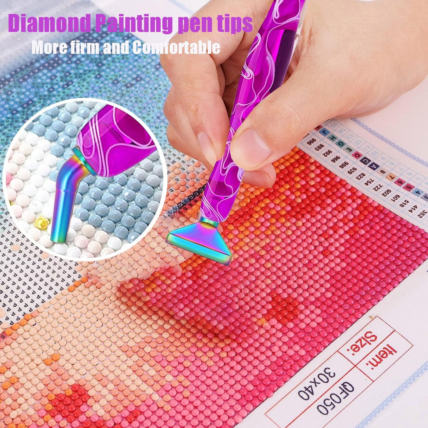 Heyseri Diamond Painting Pens, “Classic Wax Stylus” Diamond Art Pen, Gem Painting Tools Accessories, Gem Art Pen with Metal Tips for 5D Craft Nail
