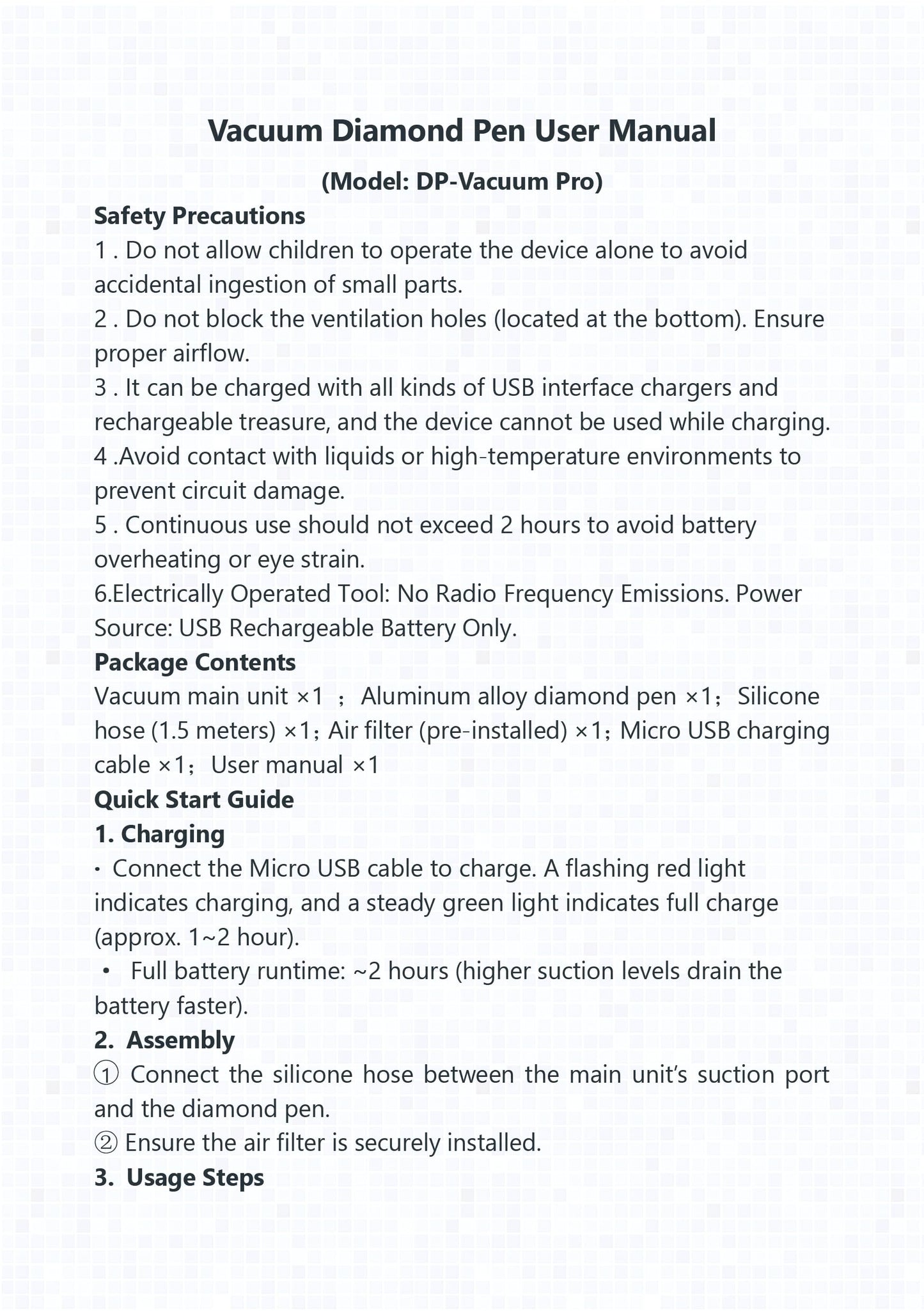 Sthmeyue Portable Diamond Painting Pen – Ultra-Light, Travel-Friendly | USB‑C Power Bank/PC Charging | 600mAh Battery + Quiet Operation | 3-Mode Suction & Wax-Free (Violet)