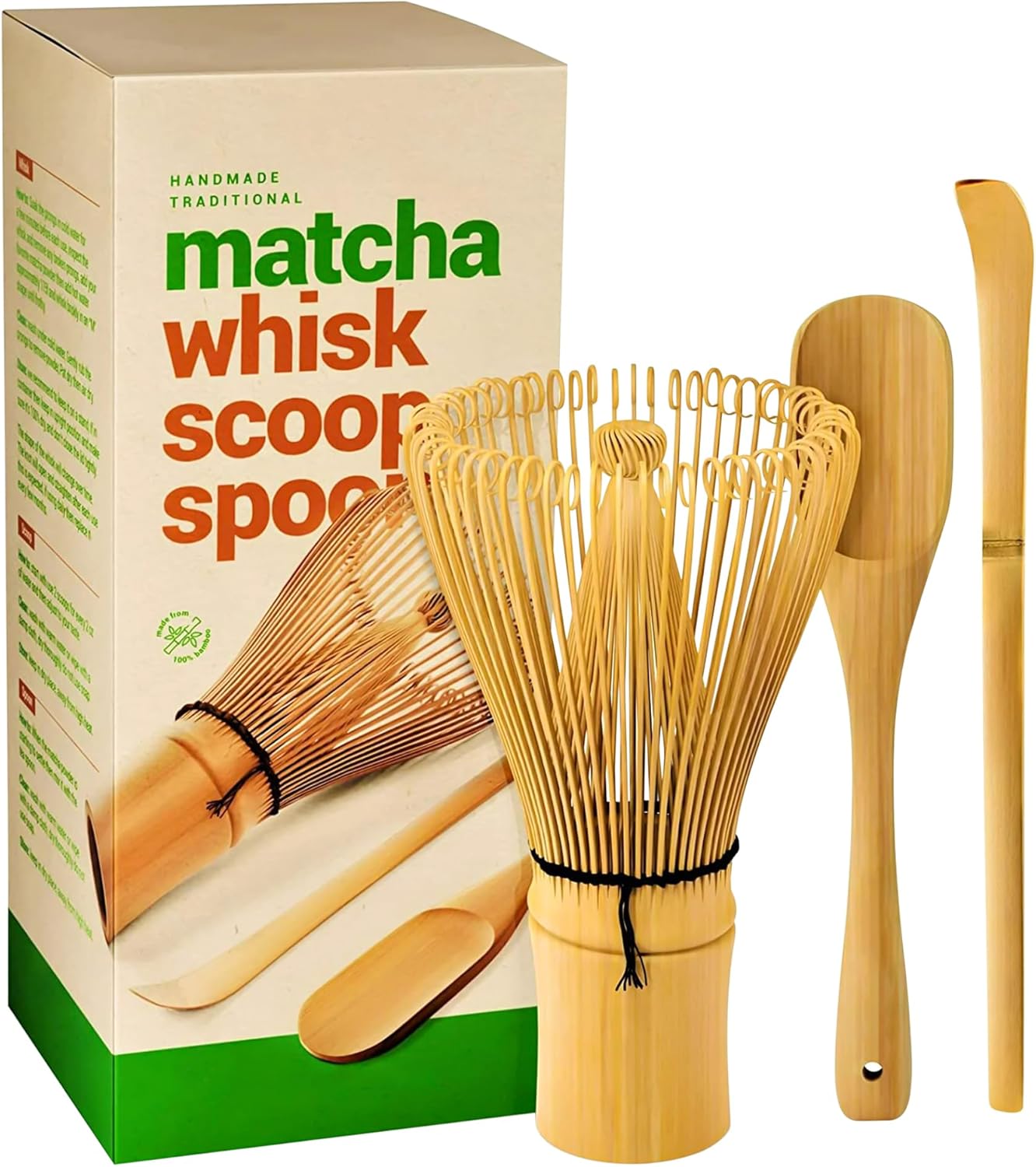 Bamboo Matcha Blender Set, Includes Matcha Whisk and Accessories for Tea Preparation