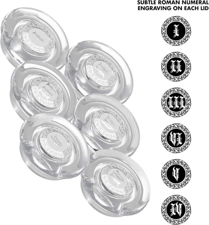 CairnCovers Glass Whiskey Glassware Lids - Glass Cap for Whisky Tasting Glasses by Cairn Craft (6 CairnCover Lids with
