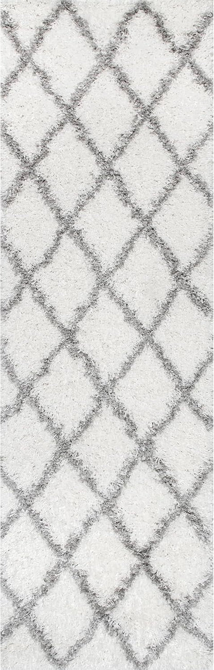 nuLOOM Tess Moroccan Shag Area Rug - 2x6 Runner Shag Rug for Living Room