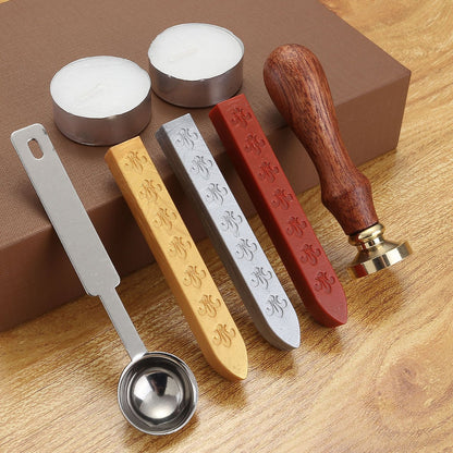 Yoption Wax Seal Stamp Kit, Bee Sealing Stamp with Gold Red Silver Sealing Wax Sticks Gift Box Set for Invitations, Cards, Letters, Gift Idea