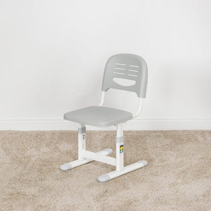 VIVO Height Adjustable Kids' Desk Chair, Chair Only, Multifunctional Interactive Workstation for School Study or Play, Children's Ergonomic Seat with Back, Gray, DESK-V201G-CH