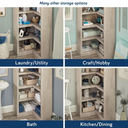 Sauder Miscellaneous Storage Bookcase, in a Chalked Chestnut Finish
