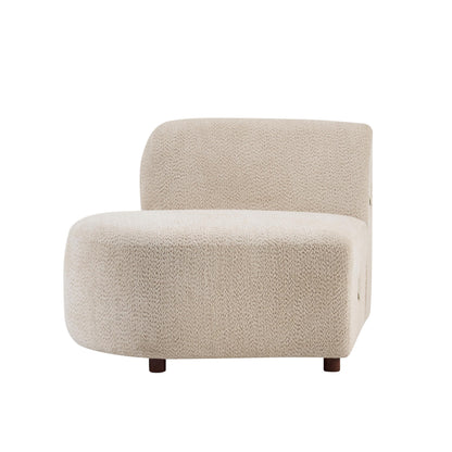 Merax 73" Curved Cloud Loveseat, Boucle Upholstered 2 Seater Sectional Sofa with Wooden Frame, Modern Curved Cloud Couch for Living Room, Cozy Leisure Couches, Easy Assembly, Beige