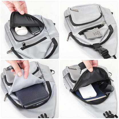 AMJ Crossbody Sling Bag Men Women, Casual Shoulder Backpack, Chest Daypack Satchel for Hiking Travel