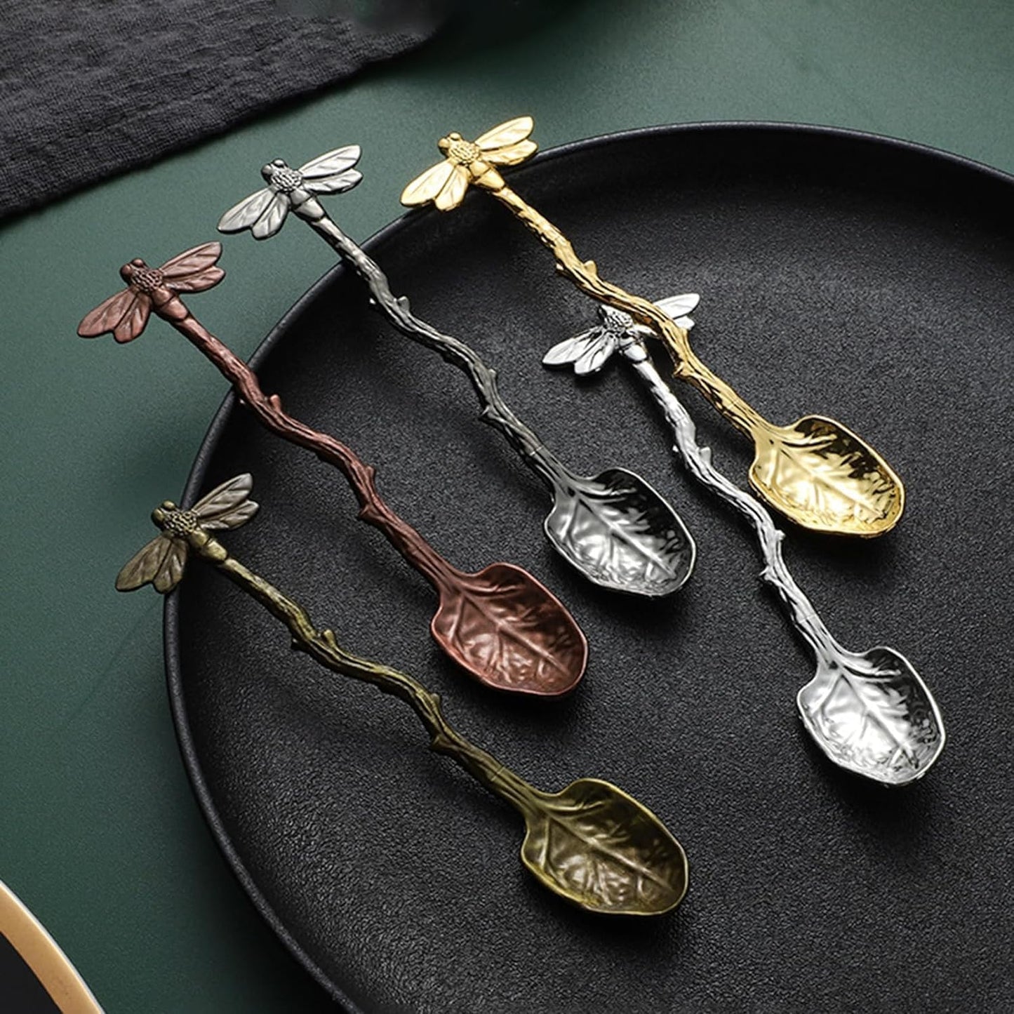 Dragonfly Spoon - Coffee Spoon, Teaspoon, Stainless Steel Tableware for Dessert & Cake