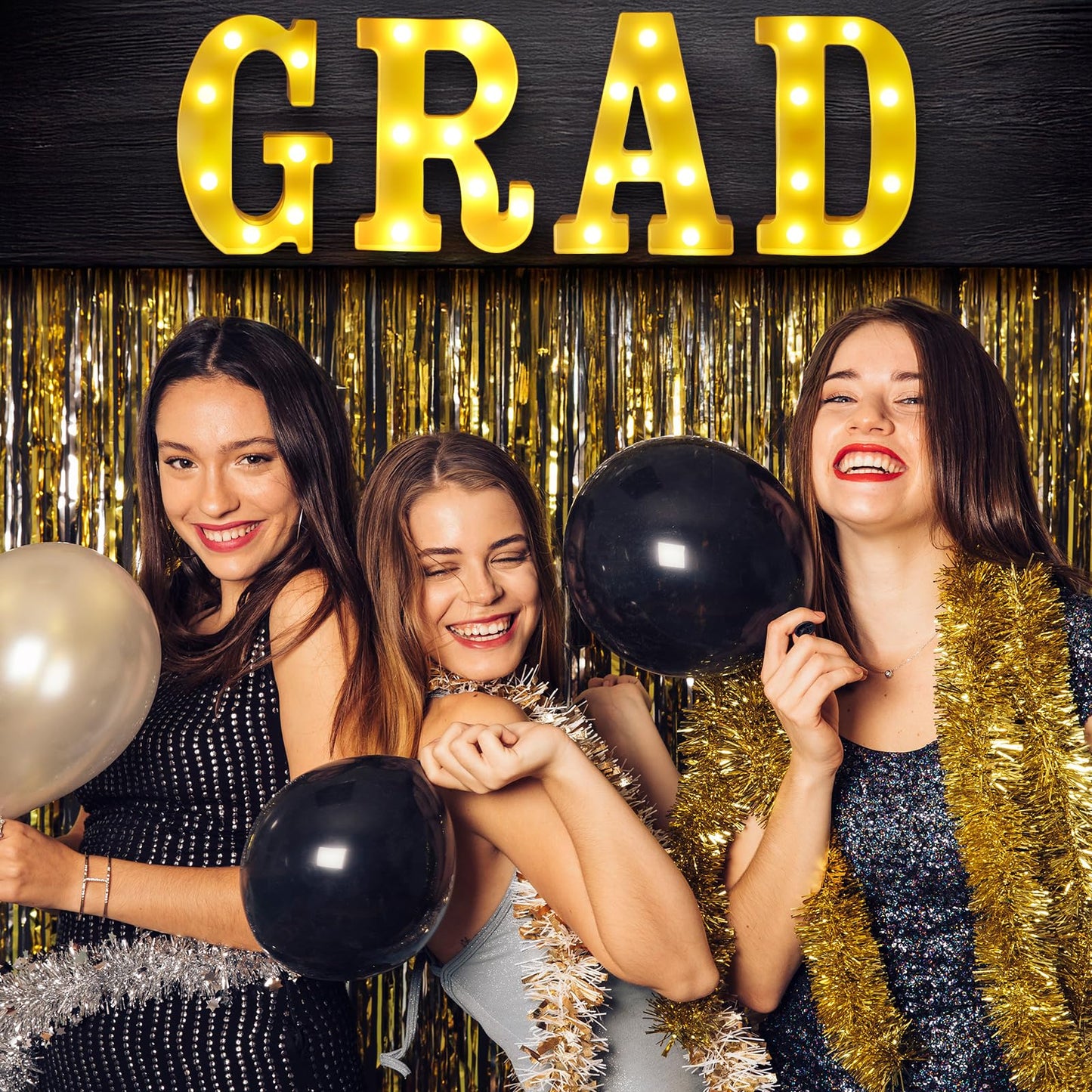LED Light Up Letters GRAD Sign for Graduation Party Decorations 2025,Congrats Grad Yard Signs,Table Decorations,Grad Letters & Party Supplies for Graduation Celebrations