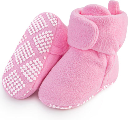 Pro Goleem Fleece Baby Booties - Warm, Cozy Slippers with Non-Slip Design | Unisex Newborn Gifts