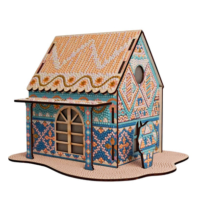 Party Ready 3D Diamond Painting Kit - Mandala Cabin Tapestry DIY Craft Set, Premium Full Drill Diamond Art Kit for Home Decor