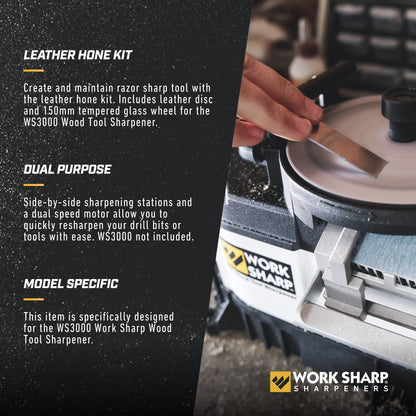 Work Sharp WSSA0002001 Leather Hone Kit (WS3000 ONLY), Beige