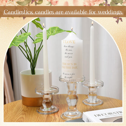 MTLEE 3 Unity Candles with Candle Holder for Wedding Unity Candle Set Include 1 Pillar and 2 Taper Candles for Ceremony Wedding Accessories Baptism Catholic Church (Love Things)
