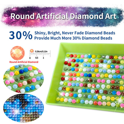 YALKIN 5D Diamond Painting Kits for Adults, Large Diamond Art Kits Full Drill Diamond Painting Kit for Adult Beginners, DIY Crystal Picture Art for Home Wall Decor 40 x 70cm/15.7 x 27.6in