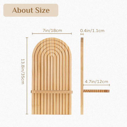 Walasis Boho Wall Decor Set of Two - Natural Modern Minimalist Mid Century Wall Candle Holder for Living Room - Wood Bohemian Decor for Bathroom Nursery Bedroom