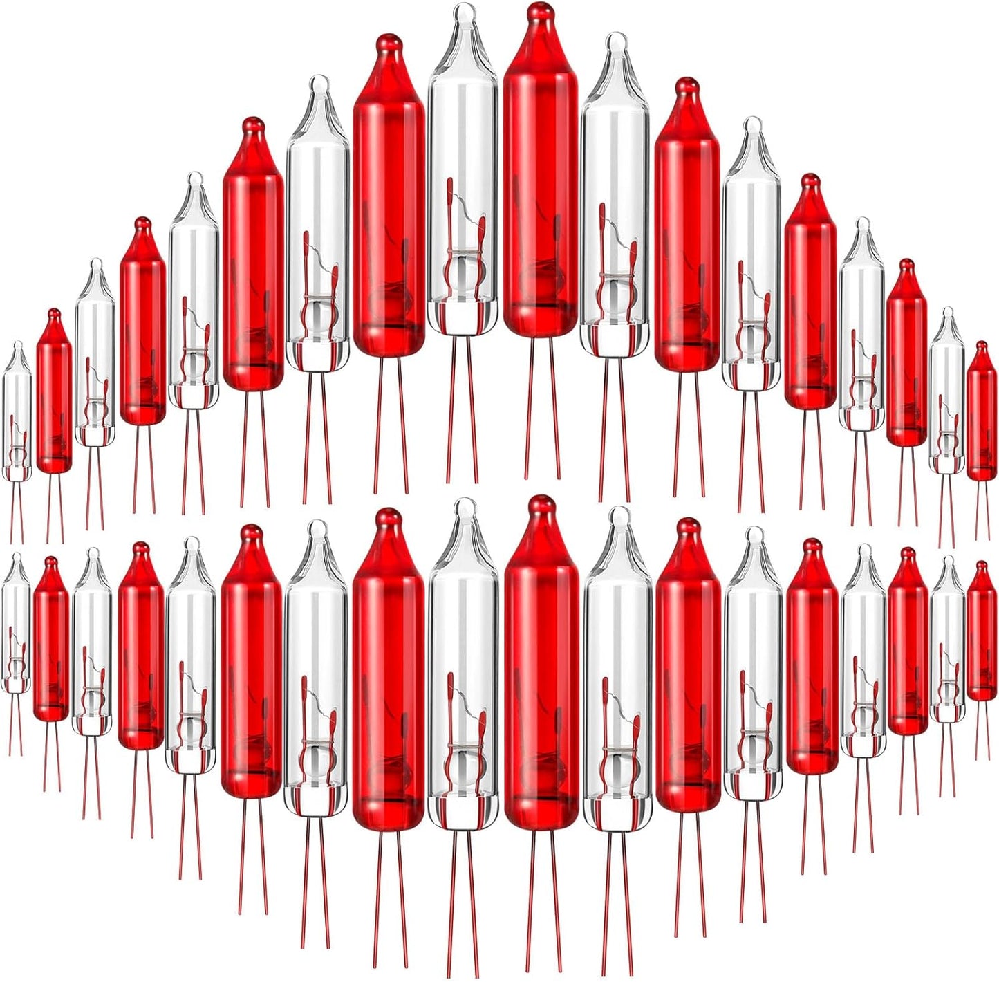 60 Count 2.5v Bulbs Mudder Christmas Lights Mini Incandescent Wire String Lights Replacement Indoor Outdoor Halloween