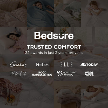 Bedsure Grayish Purple Duvet Cover Set - Extra Soft 3-Piece King Size Bedding, 104x90 Inches with Zipper Closure & 2 Pillow Shams