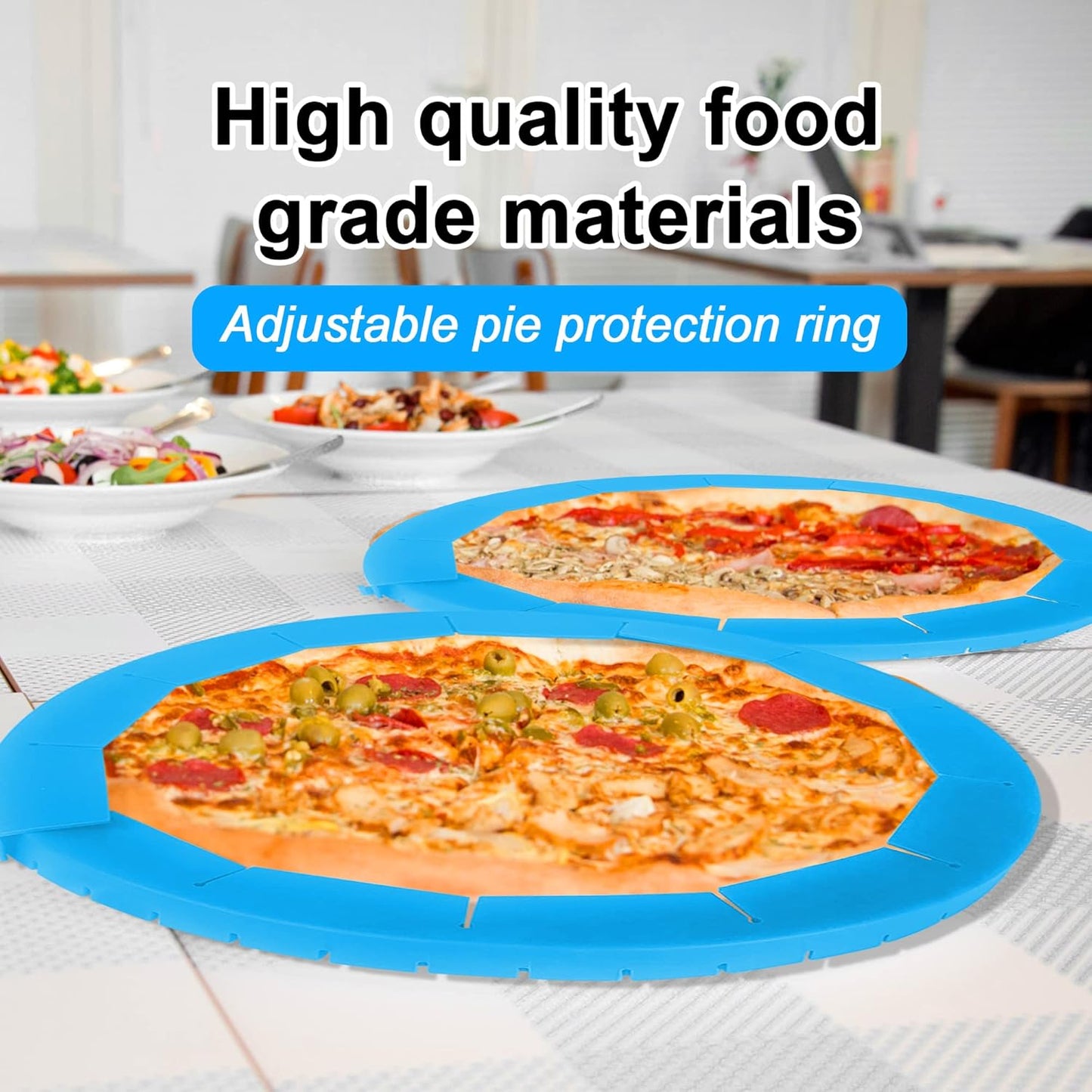Adjustable Silicone Pie Crust Shield, BPA-free Pie Protector Cover for Baking Pie, Fits 8-10.7 Inch Pies