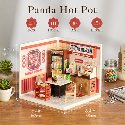 Rolife Super Creator House Building Playset Bundle- Hot Pot & Roof & Door