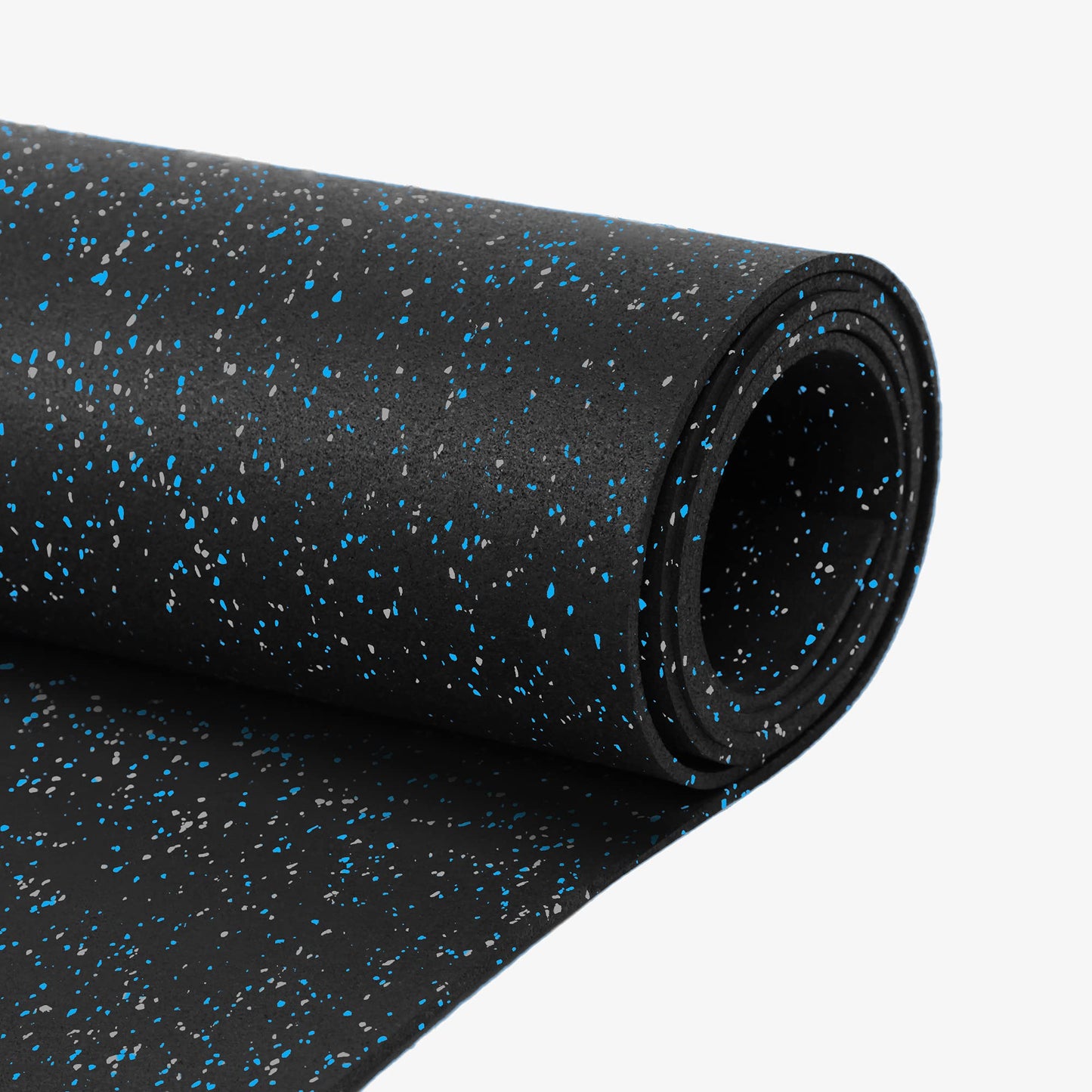 IncStores 1/4" Tough Rubber Roll (4' x 10') - Excellent Gym Floor mats for Medium/Large Equipment and Light/Moderate Free Weights (5 Mats - 4'x10' Blue/Grey)