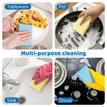 20 Pack All-Purpose Kitchen Sponges, Non Scratch, for Washing and Cleaning Dishes, Non-Stick Cookware, Premium Scrubbers, Ideal for Kitchen, Bathroom