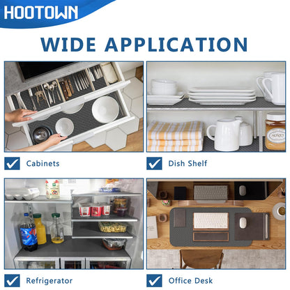 HooTown Self Adhesive Shelf Liner, 17.5" x 393.7" Contact Paper for Cabinets and Drawers, Waterproof & Oil-Proof Kitchen Cabinets Liner, Peel and Stick Cupboard Liner for Countertops,Shelves