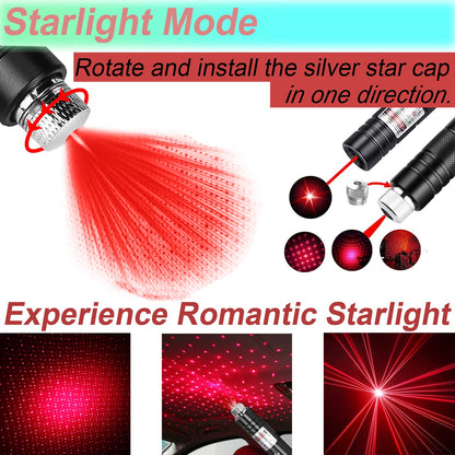 MEUSNO Red Laser Pointer Cat Toy, Red High Power Laser Pointer Long Range Strong Laser Light Pointer for Cats Dogs Toy Rechargeable Pointer Laser for Presentations Teaching Outdoor Cat Laser Toy