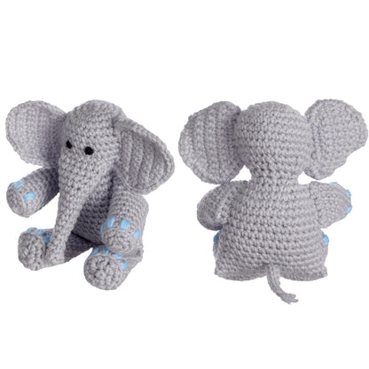 LEISURE ARTS Little Crochet Friend Animals Crochet Kit, Elephant, 8", Complete Kit, Learn to Animal Starter Kit for All Ages, Includes Instructions, DIY Amigurumi Kits