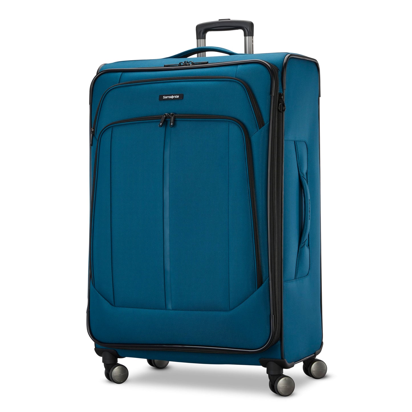 Samsonite Ascella 4 Large Checked Suitcase - Cerulean Blue