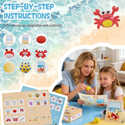 DIY Picture Frame Clay Art Kit for Kids - Rainbow Theme Air Dry Clay Set with Wooden Frame, Tools & Tutorial Cards, Creative Arts and Crafts Gift Set for Children Ages 3+