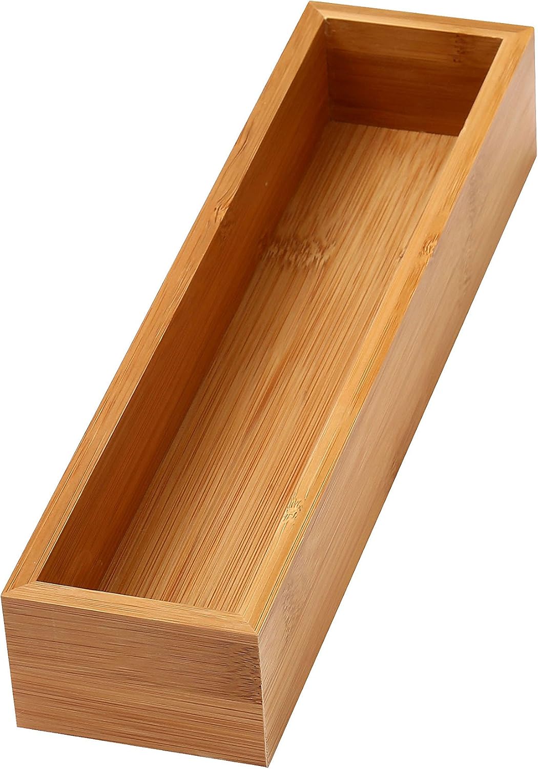 YBM HOME Bamboo Drawer Organizer Storage Box for Kitchen, Junk Drawer, Office, Bedroom, Craft, Sewing, Bathroom, 3x12x2
