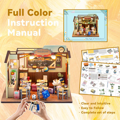 Flever Dollhouse Miniature DIY House Kit Creative Room with Furniture for Romantic Valentine's Gift(The Age of Innocence)