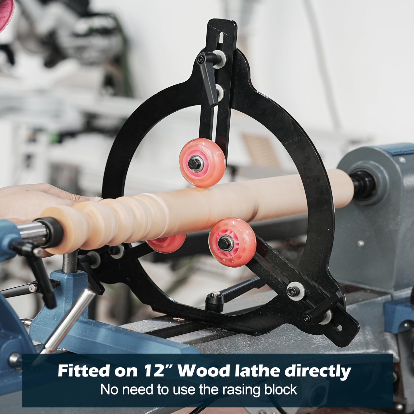 Woodturning Steady Rest for 12",14" and 16" Swing Size, Wood Lathe for Spindle Woodturning, Woodturning Tools.