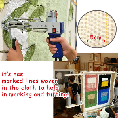 83" x 39" Upgraded Tufting Cloth with Overlocking Edges and Marked Lines | Large Monk's Cloth for Tufting Gun & Punch Needle | Tufting Fabric for Crafts, Punch Needle Projects