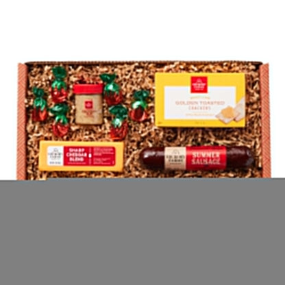 Hickory Farms Farmhouse Meat & Cheese Food Gift Basket (Small) - Box Set | Charcuterie Board Food | Summer Sausage | Father's Day | Mother's Day | Easter | Christmas | Holiday | Housewarming | Gourmet | Sympathy | Care Package