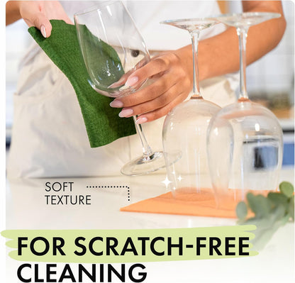 SUPERSCANDI 5 Pack Original Swedish Dishcloths, Reusable Paper Towels for Kitchen, Durable and Absorbent