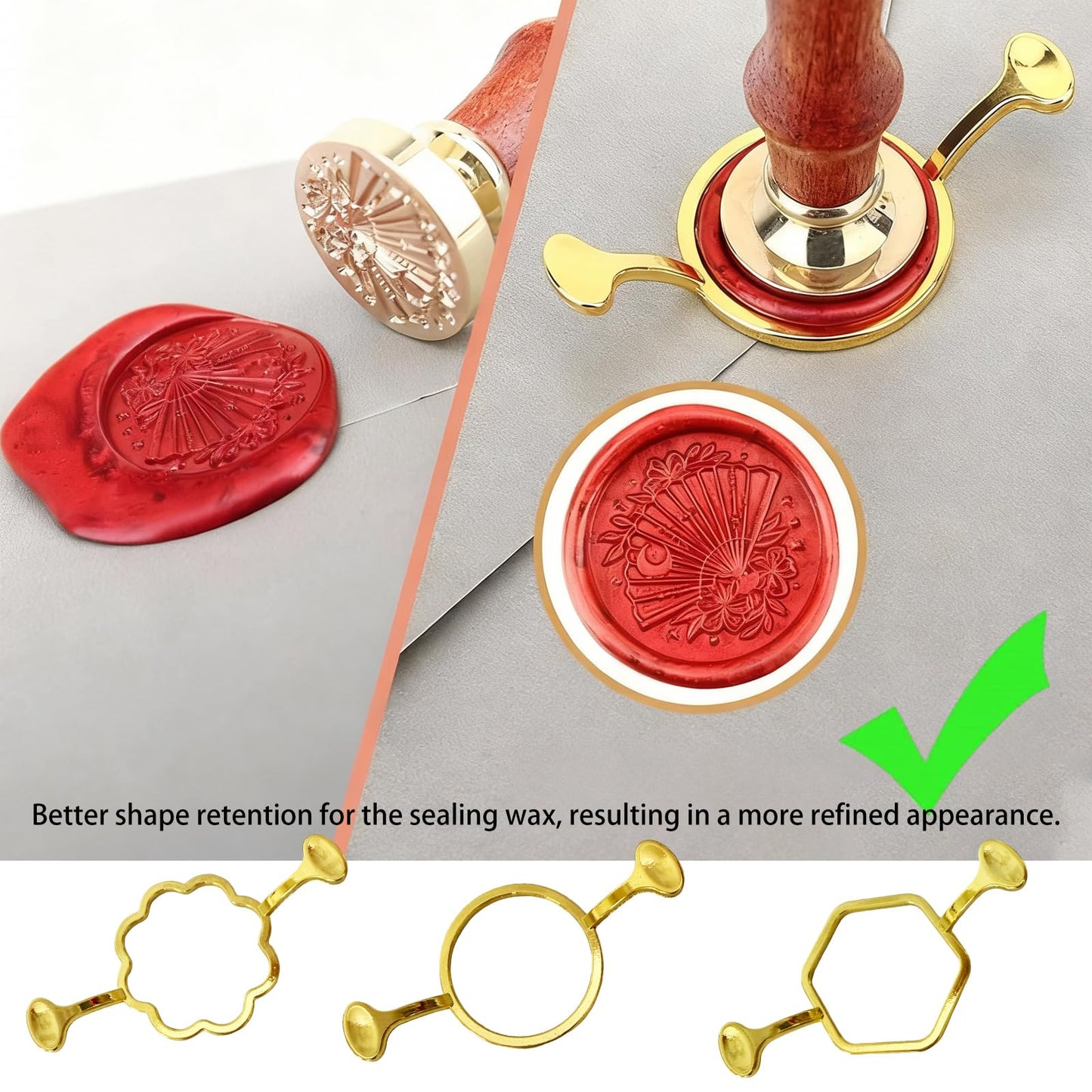 30Pcs Wax Seal Stamp Kit,Vintage Classic Sealing Wax Stamp Heads with Wooden Handle & Metal Wax Seal Molds, with Envelope Greeting Card, for Gift Wrapping,Wedding, Party Invitations & Wine Packaging