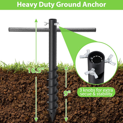 Feblomst 94" Hummingbird Bird Feeder Pole, Shepherds Hooks for Outdoor Heavy Duty, Feeders Stand for Hanging Plants