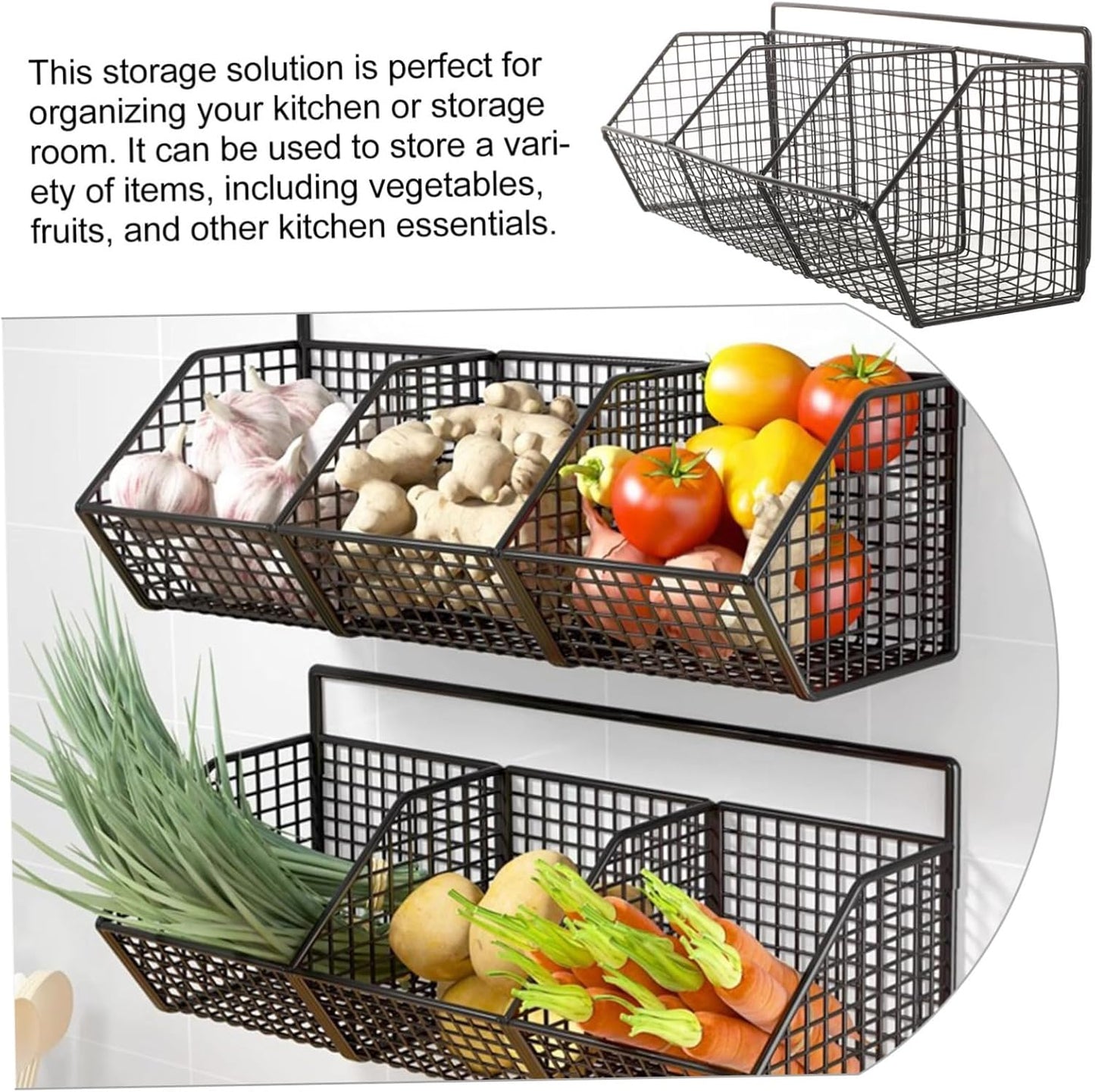 Storage Box Drain Basket Wall Shelf, Single Layer Seasoning Box Organizer for Household and Kitchen