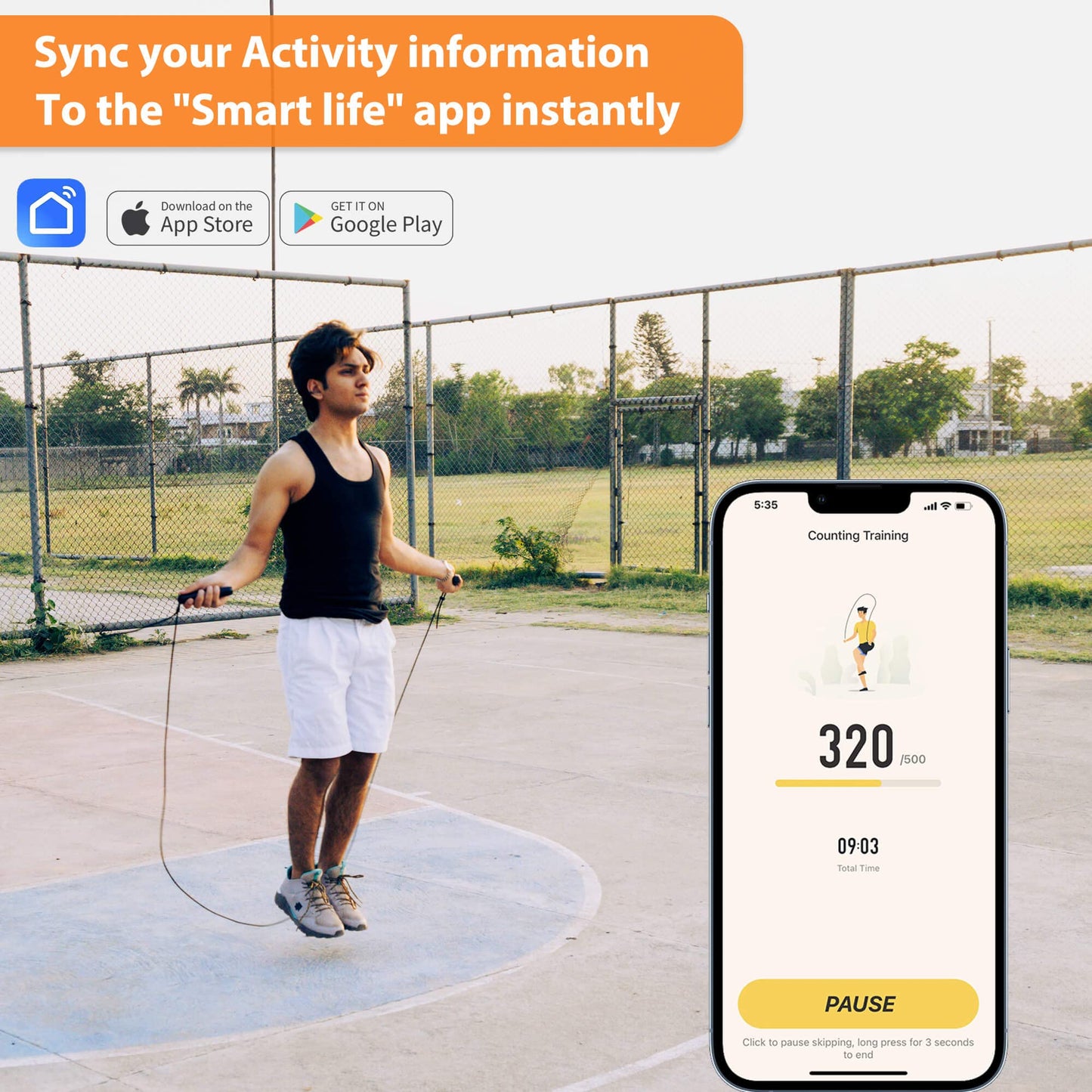 Jump Rope With Counter and App - Tangle-Free Rapid Speed Skipping Rope for Fitness, Home Exercise, Workout - Gifts for Adults, Women, Men, Kids
