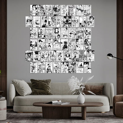 WOONKIT Anime Posters Pack - 50PCS 4X6 INCH MHA Anime Wall Collage Kit for Bedroom Wall, Dorm Decor, Teen Room Aesthetic